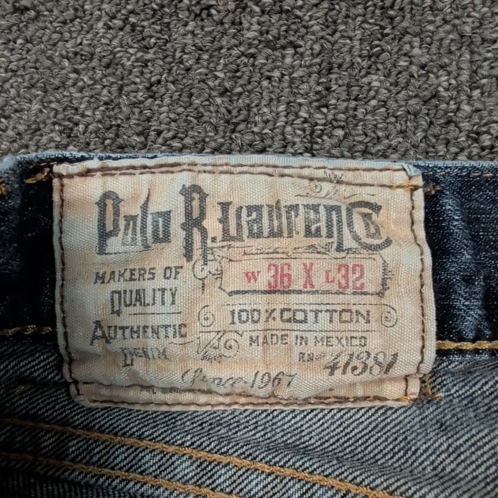 Polo Ralph Lauren Hampton Straight Jeans 36x32 Blue Cotton Denim 173 Classic Fit